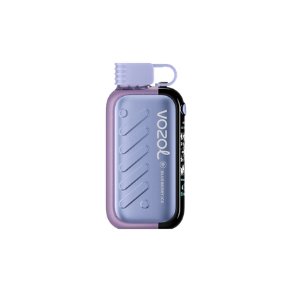 VOZOL GEAR ICE&SWEET disposable vape with blueberry ice flavor, 50K puffs, 50mg salt nicotine, in blue color.