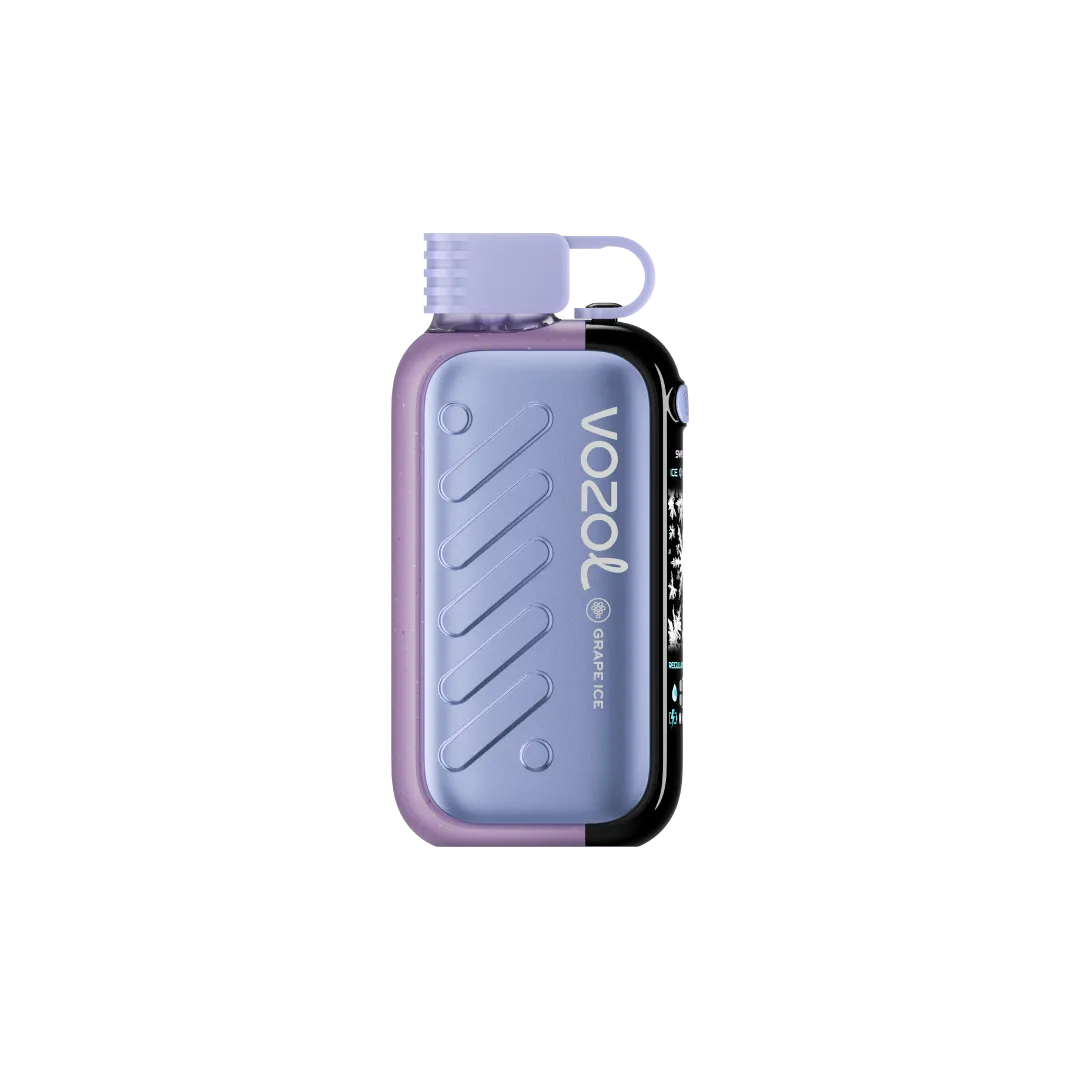 VOZOL GEAR ICE&SWEET disposable vape with grape ice flavor, 50K puffs, 50mg salt nicotine, sleek design.