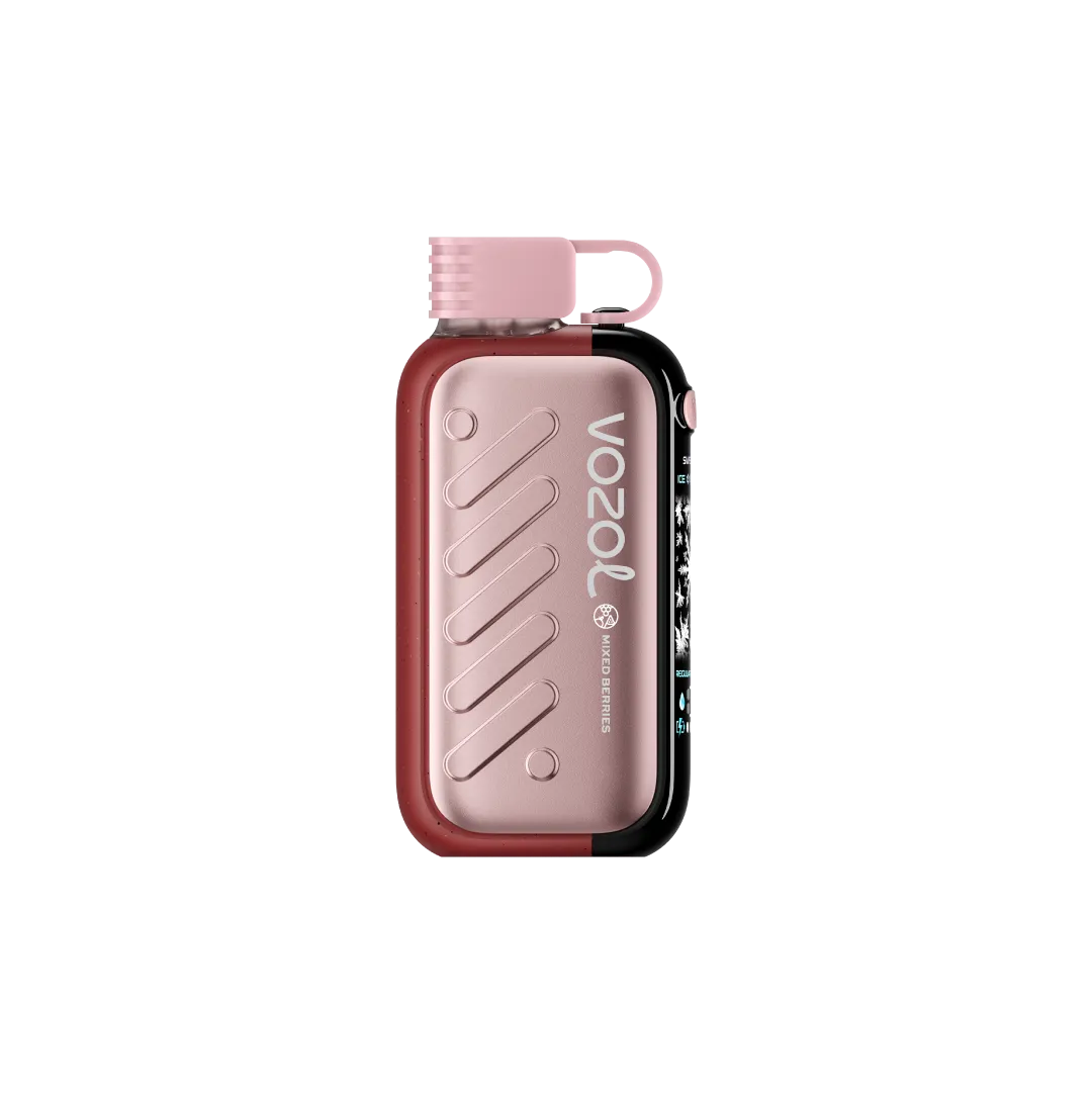 VOZOL GEAR ICE & SWEET disposable vape with mixed berries flavor, 50K puffs, 50mg salt nicotine, sleek design.