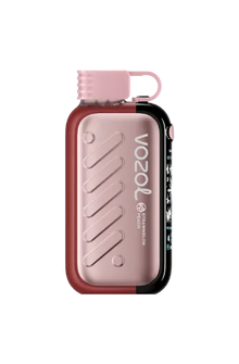 VOZOL GEAR ICE & SWEET disposable vape with strawberry, watermelon, and peach flavor, 50K puffs, 50mg salt nicotine.