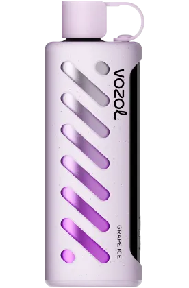 VOZOL GEAR SHISHA Disposable vape with Grape Ice flavor, 25K puffs, showing colorful packaging and sleek design