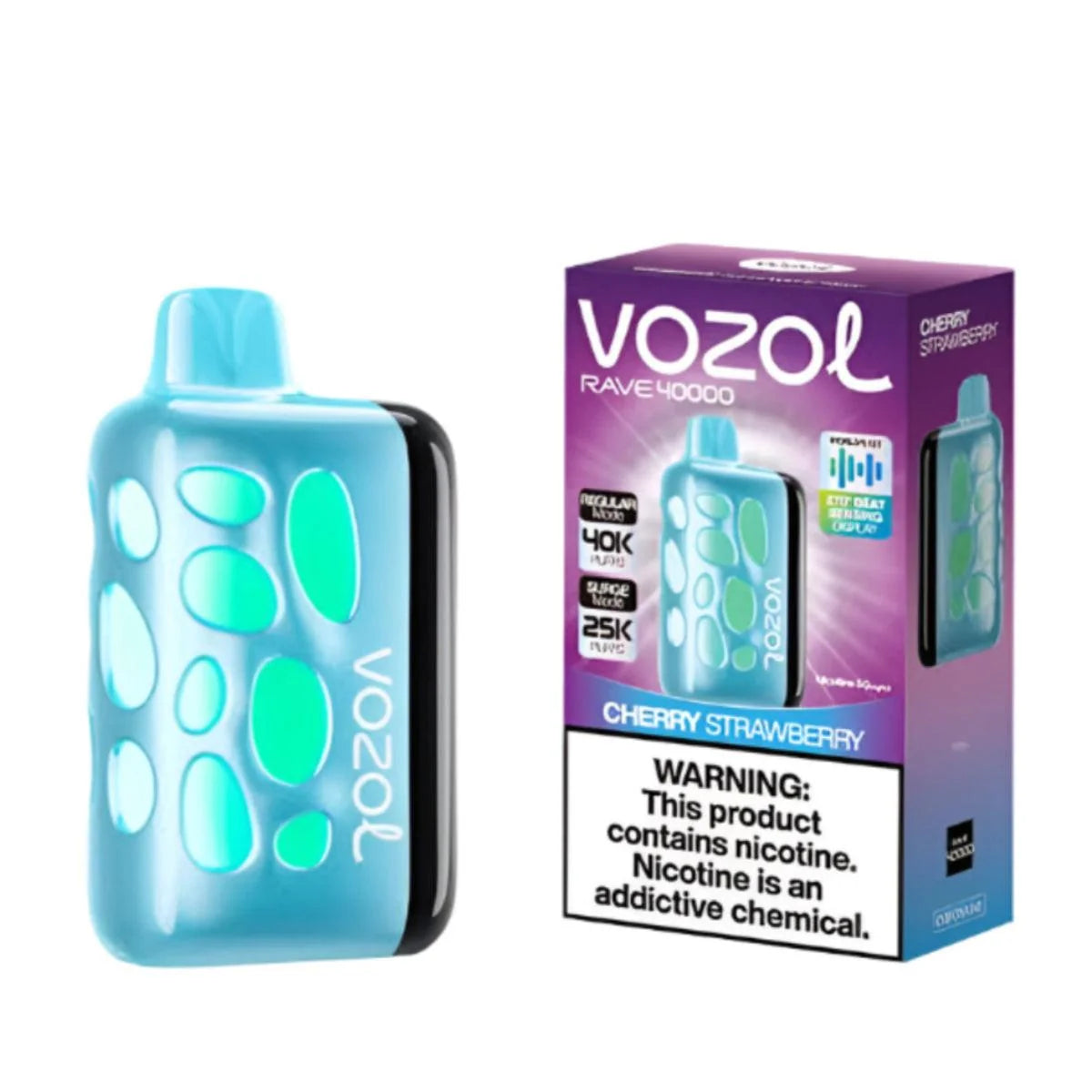 VOZOL Rave 40K PUFFS - CHERRY STRAWBERRY