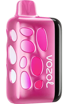 VOZOL RAVE 40K Peach Ice disposable vape with 40,000 puffs, 50mg salt nicotine, featuring a peach and icy flavor.