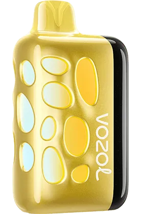 VOZOL RAVE 40K Peach Mango disposable vape with pink and orange packaging, showing the product and flavor details.