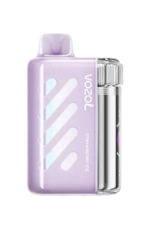 VOZOL Vista disposable vape with Strawberry Ice flavor, featuring 40,000 puffs and 50mg salt nicotine in a sleek design.