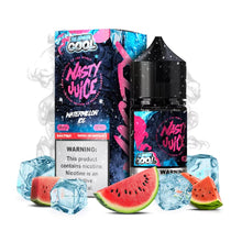 Nasty Juice Watermelon Ice e-liquid packaging with watermelons and ice cubes on a white background